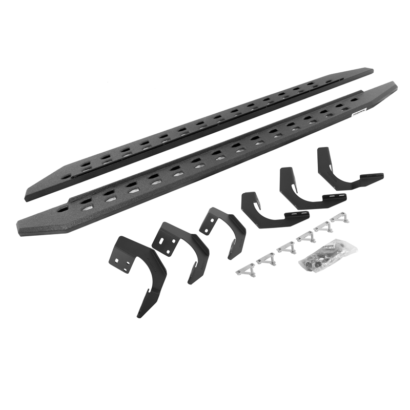 Go Rhino | RB20 Slim Line Running Boards w/ Mounting Bracket Kit - Ram 1500 3.0L / 3.6L / 5.7L 2019 Go Rhino Step Bars