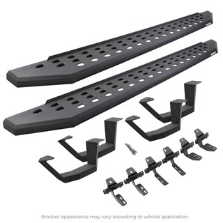 Go Rhino | RB20 Running Boards w/ Mounting Brackets, 2 Pairs Drop Steps Kit - Wrangler (JL) Unlimited 2018-2023