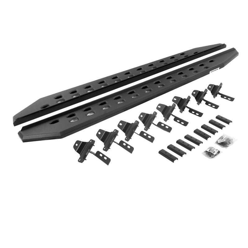 Go Rhino | RB20 Slim Line Running Boards w/ Mounting Brackets Kit - Wrangler (JL) 2018-2025 Go Rhino Step Bars