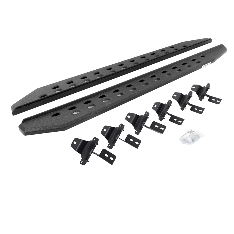 Go Rhino | RB20 Slim Line Running Boards w/ Mounting Bracket Kit - Wrangler (JL) 2.0T / 3.6L 2018 Go Rhino Step Bars