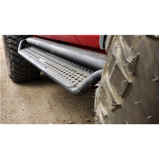 Go Rhino | Dominator Xtreme D1 Side Steps w/ Mounting Brackets Kit - Textured Black - Ram 1500 / Classic / 2500 / 3500 2009-2023