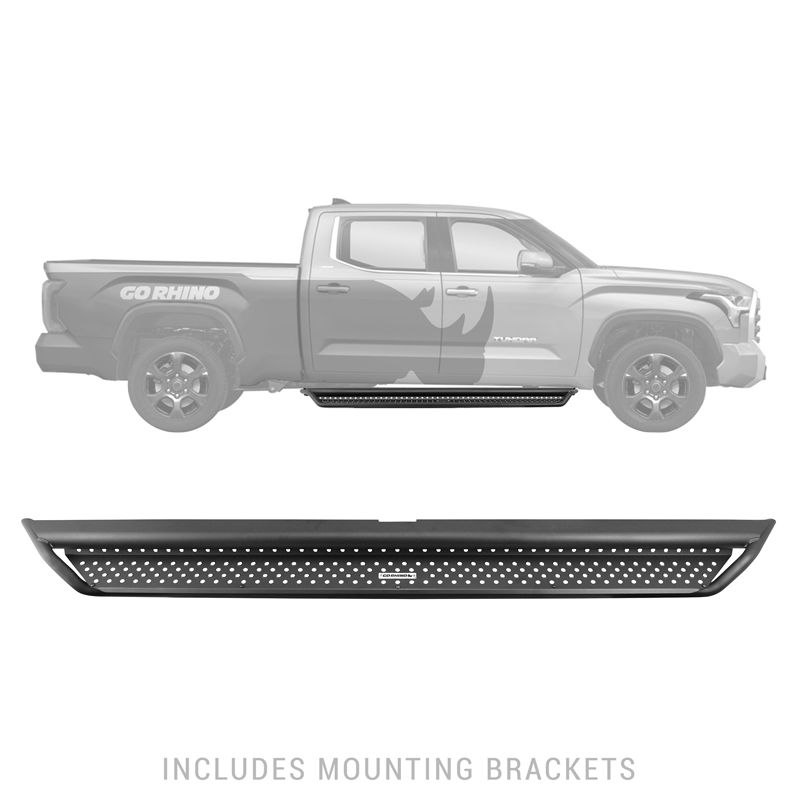 Go Rhino | Dominator Xtreme D1 Side Steps w/ Brackets Kit - Textured Black - Tundra 3.5T 2022-2023