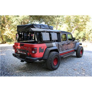 Go Rhino | Dominator Xtreme D1 Side Steps w/ Mounting Brackets Kit - Textured Black - Gladiator 3.0L / 3.6L 2020-2023