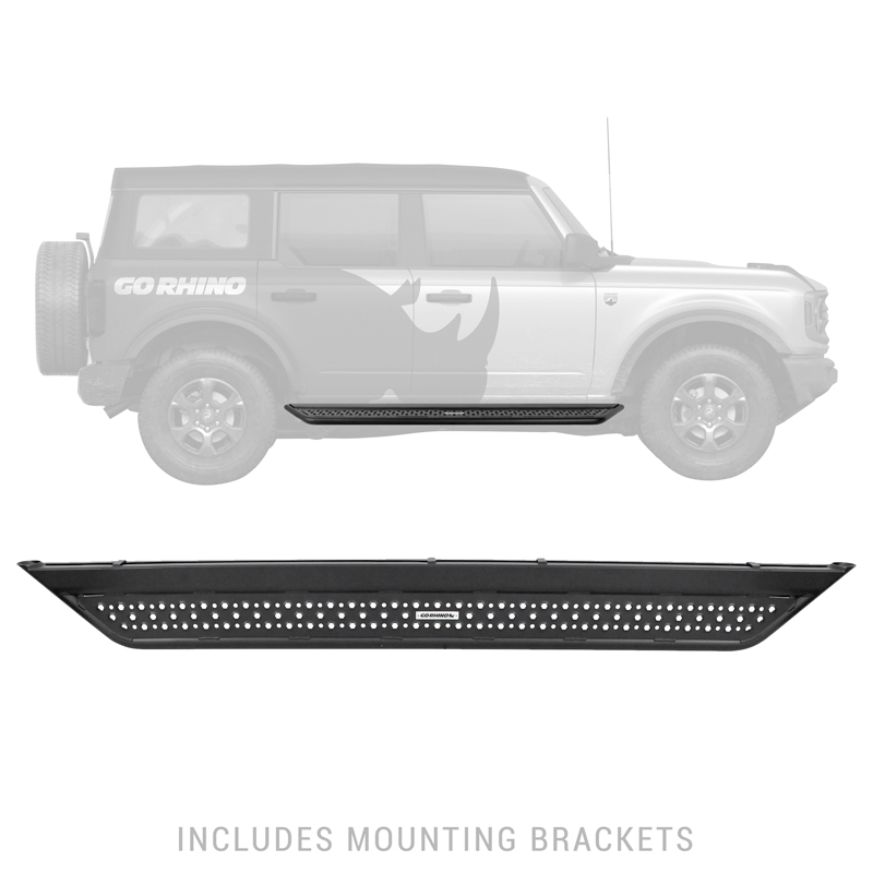 Go Rhino | Dominator Xtreme D6 Side Steps w/ Mounting Brackets Kit - Textured Black - Maverick 2.0T / 2.5L 2022-2023