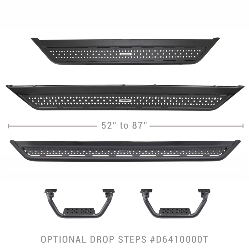 Go Rhino | Drop Steps for Dominator Xtreme D6, Pair - Textured Powder Coat - Chevrolet / Dodge / Ford / GMC / Jeep / Toyota 2...
