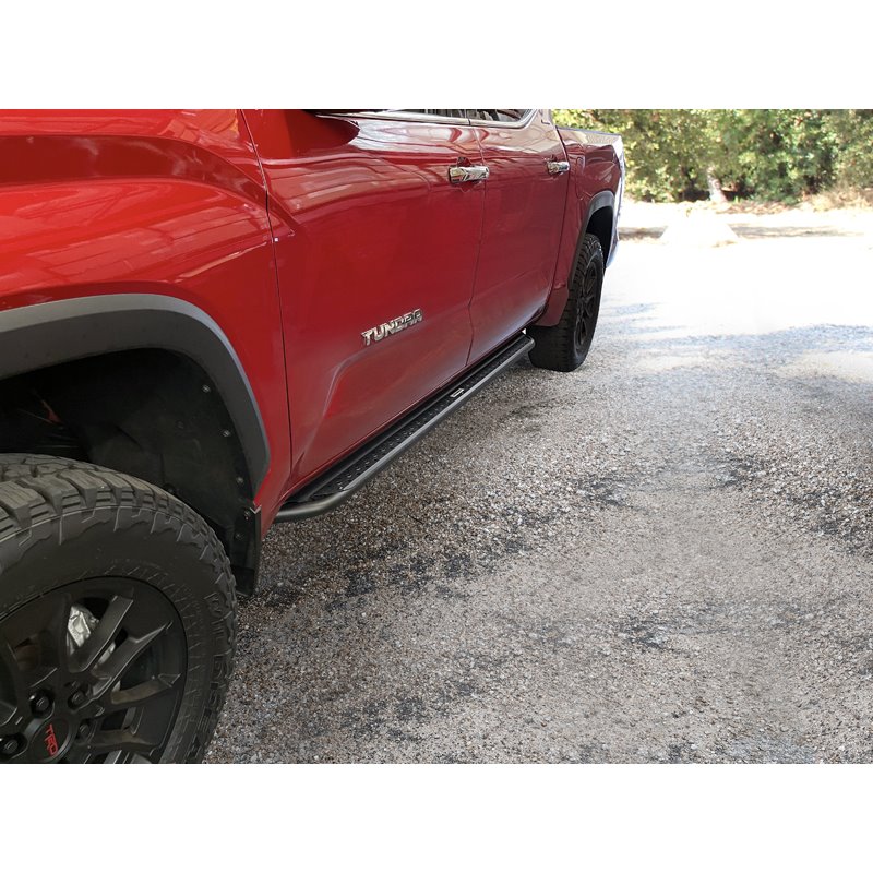 Go Rhino | Dominator Xtreme DSS Side Steps w/ Brackets Kit - Textured Black - Tundra 3.5T 2022 Go Rhino Step Bars