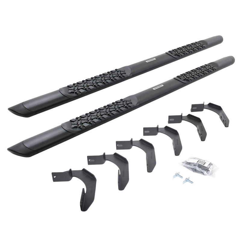 Go Rhino | V-Series V3 Aluminum Side Steps and Mounting Brackets Kit - Textured Black  - F-150 2004-2014