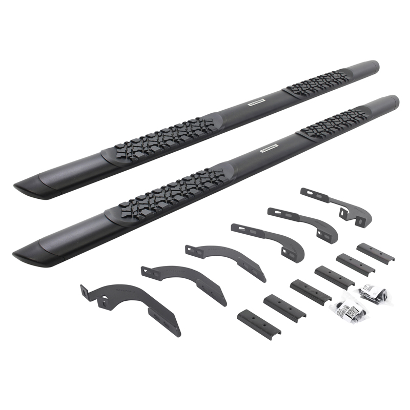 Go Rhino | V-Series V3 Aluminum Side Steps and Mounting Brackets Kit - Textured Black  - Tacoma 2.7L / 3.5L / 4.0L 2005-2023