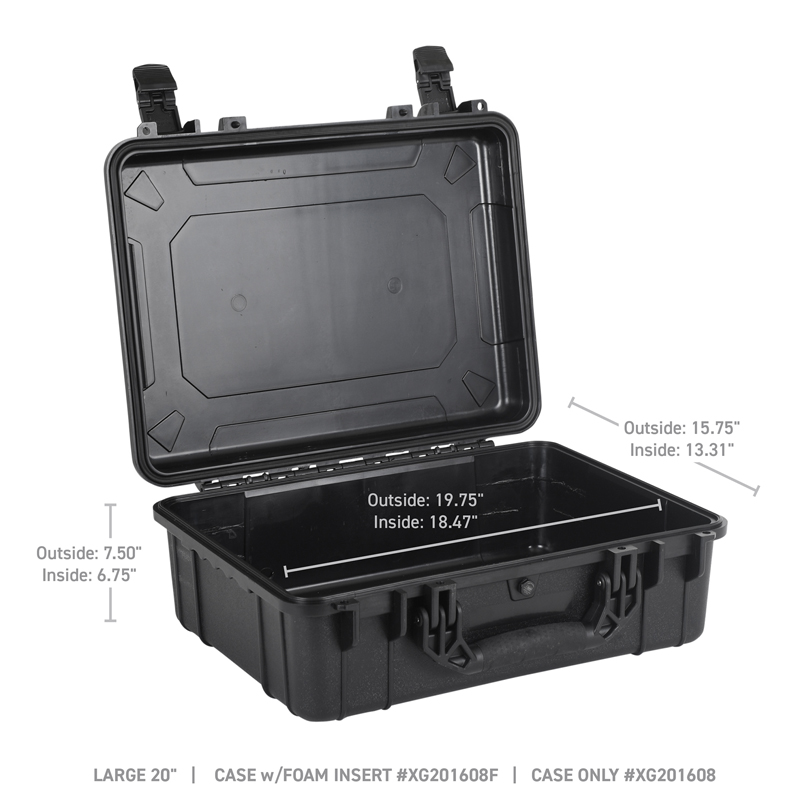 Go Rhino | Xventure Gear Hard Case - Large Box 20" Go Rhino Bed Slides & Organizers
