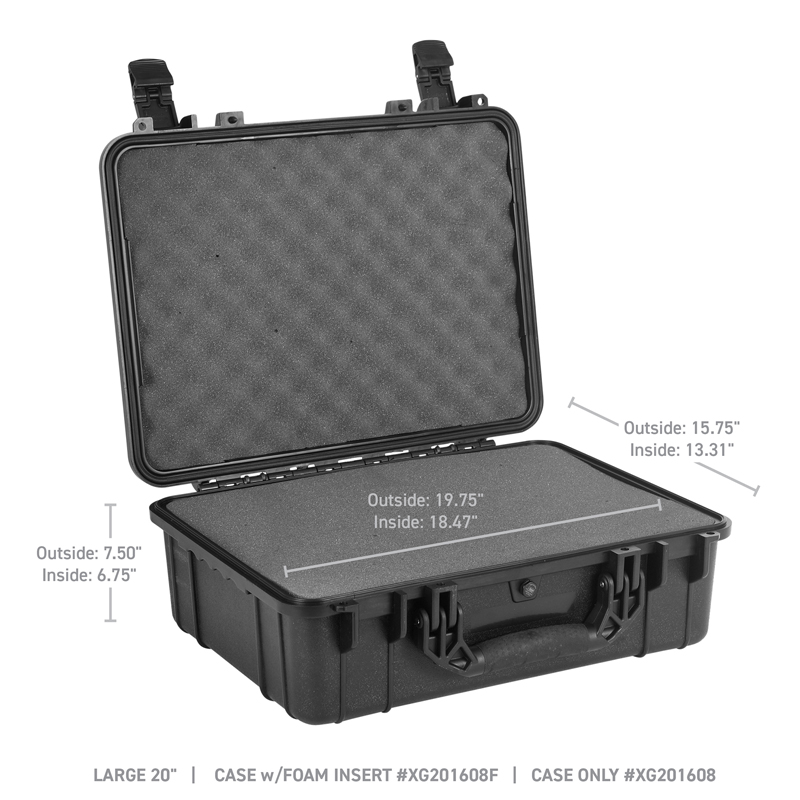 Go Rhino | Xventure Gear Hard Case w/ Foam - Large Box 20"