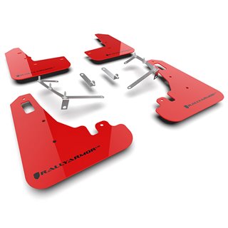 RallyArmor | Red UR Mud Flap Logo Noir - BRZ / GR86 2022-2024