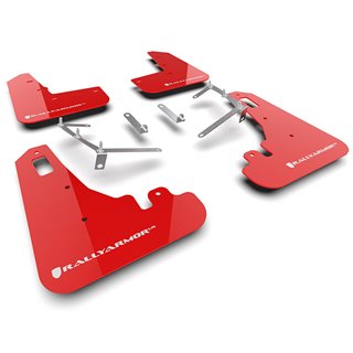 RallyArmor | Red UR Mud Flap Logo Blanc - BRZ / GR86 2022-2024