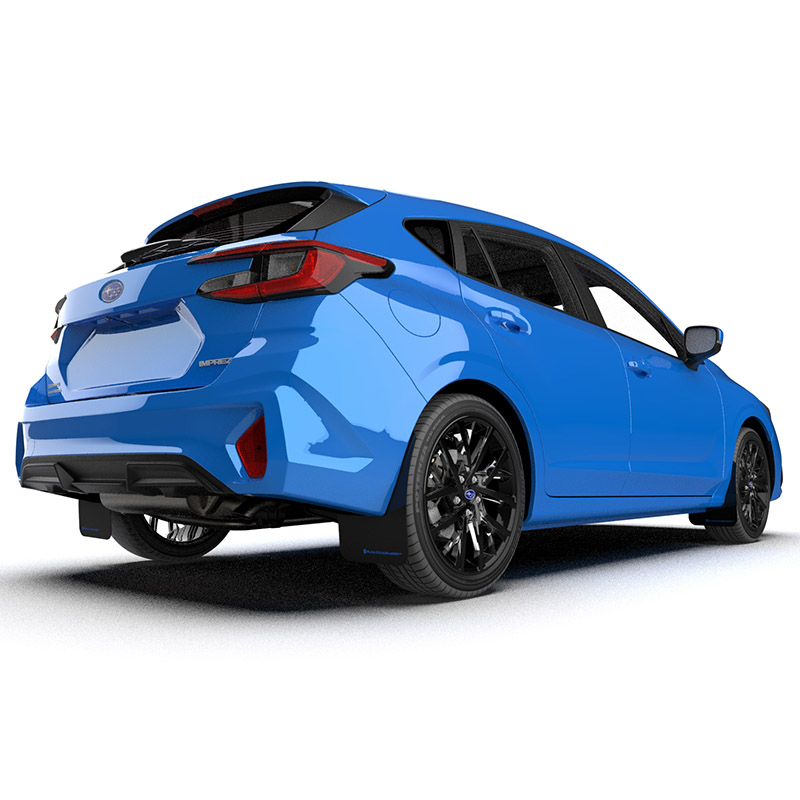 RallyArmor | Black UR Mud Flap Logo Bleu Pâle - Impreza Base / RS / Sport 2024