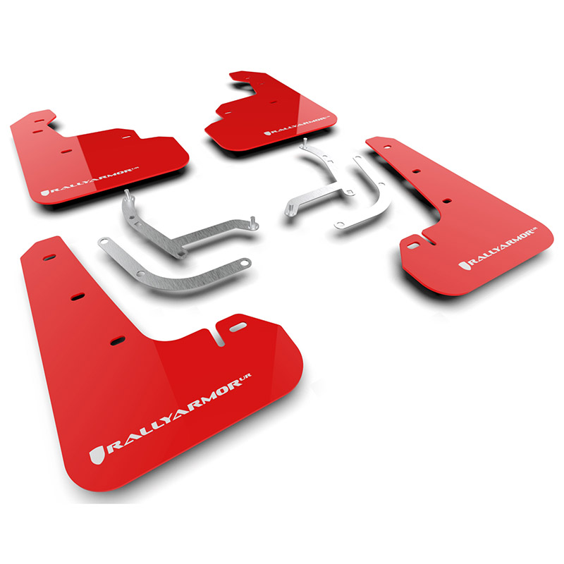 RallyArmor | Red UR Mud Flap Logo Blanc - Impreza Base / RS / Sport 2024-2025 RallyArmor Garde-boue