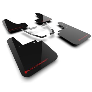 RallyArmor | Black UR Mud Flap Logo Rouge - Crosstrek Wilderness 2024-2025 RallyArmor Garde-boue