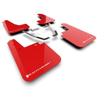 RallyArmor | Red UR Mud Flap Logo Blanc - Crosstrek Wilderness 2024-2025 RallyArmor Garde-boue