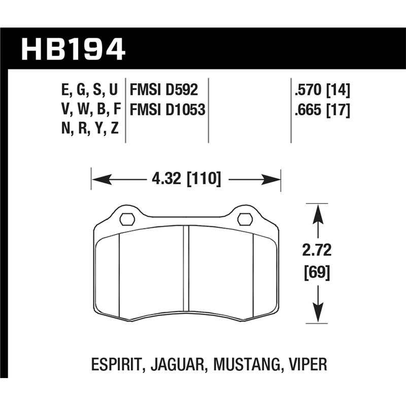 Hawk Performance | HP Plus Disc Brake Pad - Mustang SVT Cobra R 5.4L 2000-2000