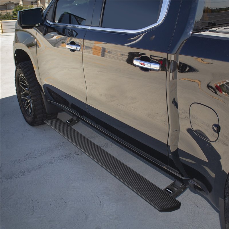 Go Rhino | 20404887PC - E1 Electric Running Boards With Mounting Brackets - Textured Black - Chevrolet / GMC 2019-2022