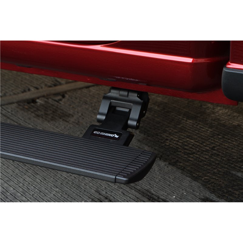 Go Rhino | 20404887T - E1 Electric Running Boards With Mounting Brackets - Protective Bedliner Coating - Chevrolet / GMC 2019-20