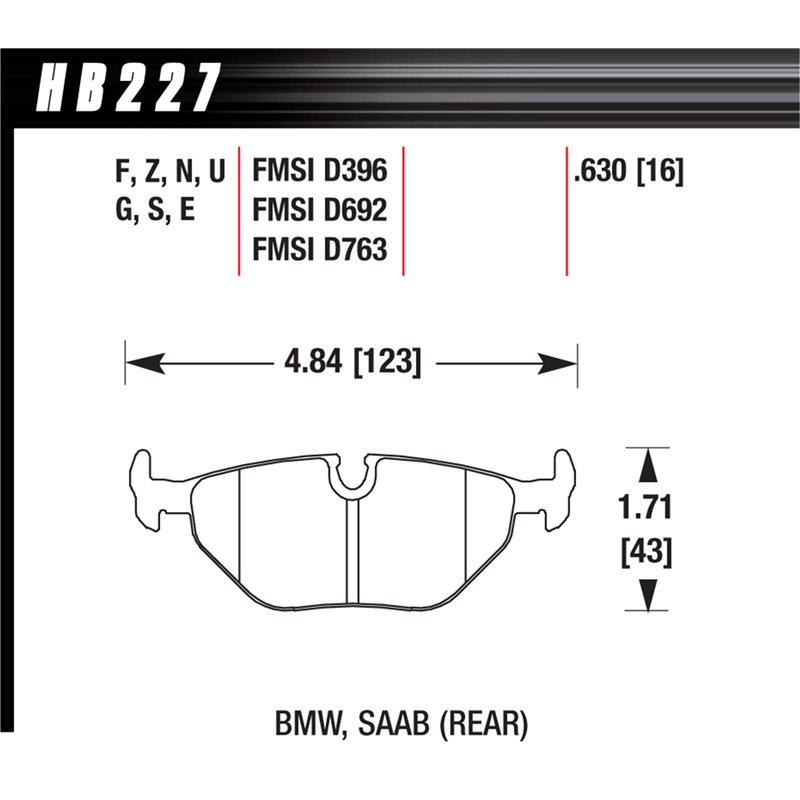 Hawk Performance | Performance Ceramic Disc Brake Pad - Z4 3.0L 2008-2008