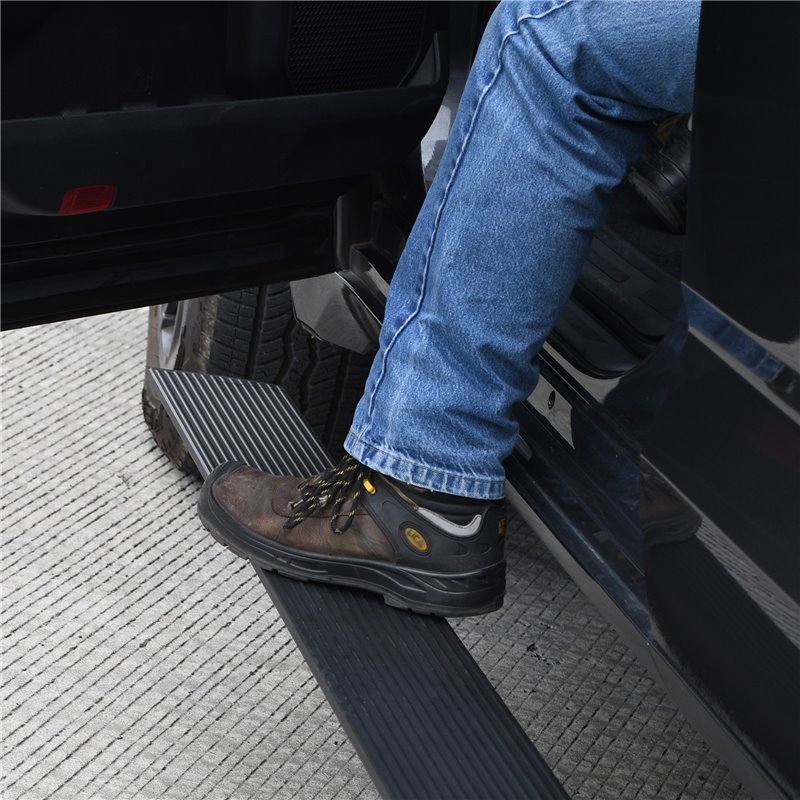 Go Rhino | 20441587PC - E1 Electric Running Boards With Mounting Brackets - Textured Black - Tundra 4.0L / 4.7L / 5.7L 2007 G...