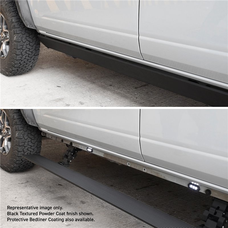 Go Rhino | 20443587T - E1 Electric Running Boards With Mounting Brackets - Protective Bedliner Coating - Tundra 3.5T 2022 Go ...