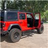 Go Rhino | 20450674PC - E1 Electric Running Boards With Mounting Brackets - Textured Black - Wrangler (JL) 2.0T / 3.6L 2018
