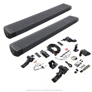 Go Rhino | 20450674T - E1 Electric Running Boards With Mounting Brackets - Protective Bedliner Coating - Wrangler (JL) 2.0T / 3.