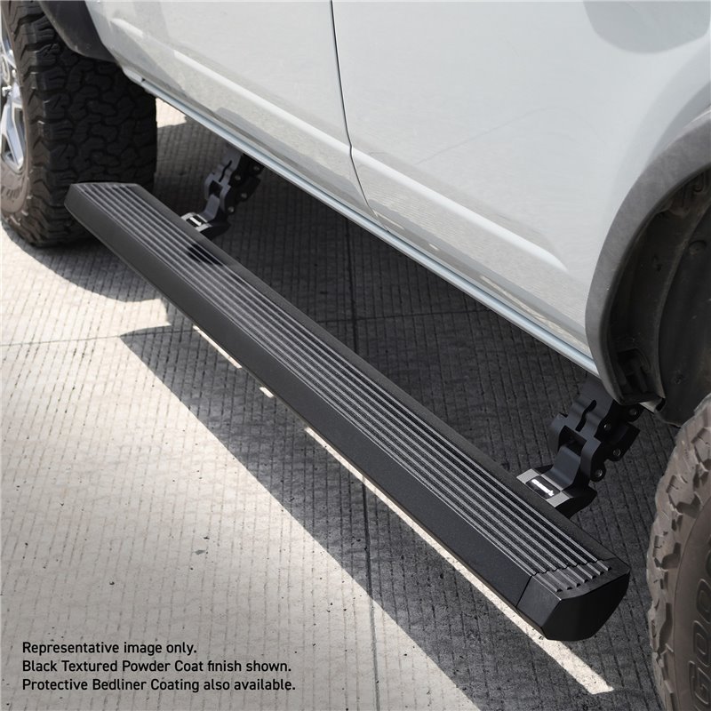 Go Rhino | 20450674T - E1 Electric Running Boards With Mounting Brackets - Protective Bedliner Coating - Wrangler (JL) 2.0T / 3.