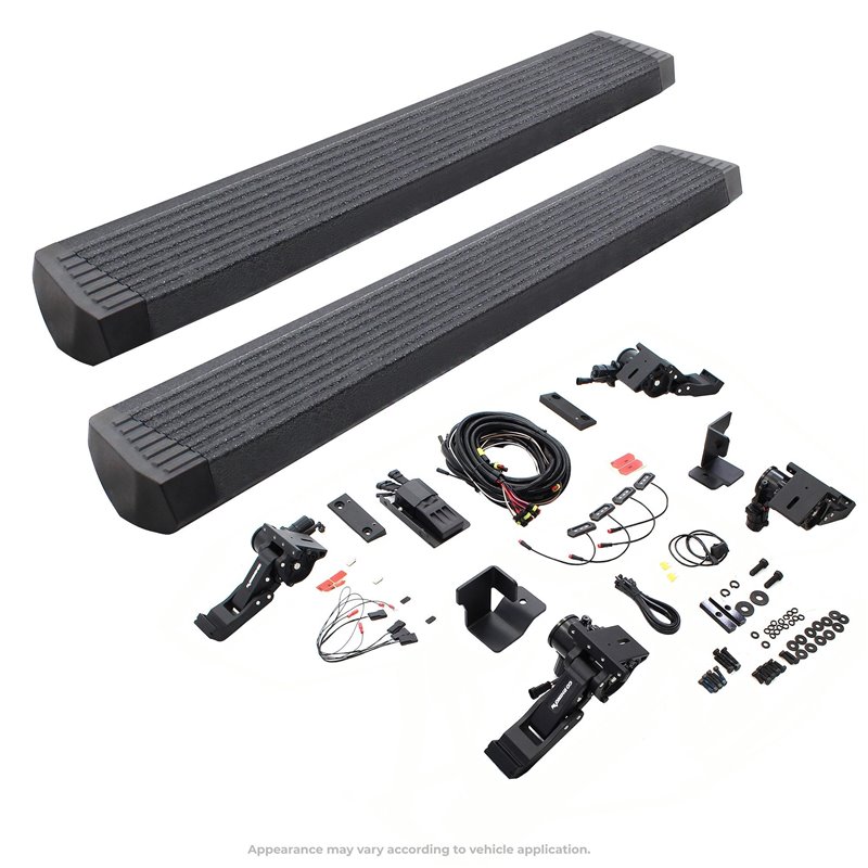 Go Rhino | 20451687T - E1 Electric Running Boards With Mounting Brackets - Protective Bedliner Coating - Gladiator 3.6L 2020