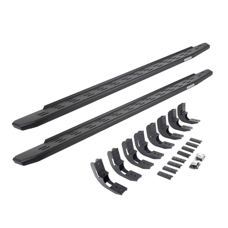 Go Rhino | 69604880PC - RB30 Running Boards with Mounting Bracket Kit - Textured Black - Chevrolet / GMC 2019-2022 Go Rhino S...