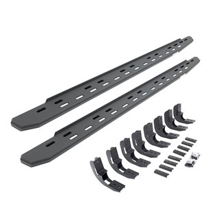 Go Rhino | 69604880SPC - RB30 Slim Line Running Boards with Mounting Bracket Kit - Textured Black - Chevrolet / GMC 2019-2022...