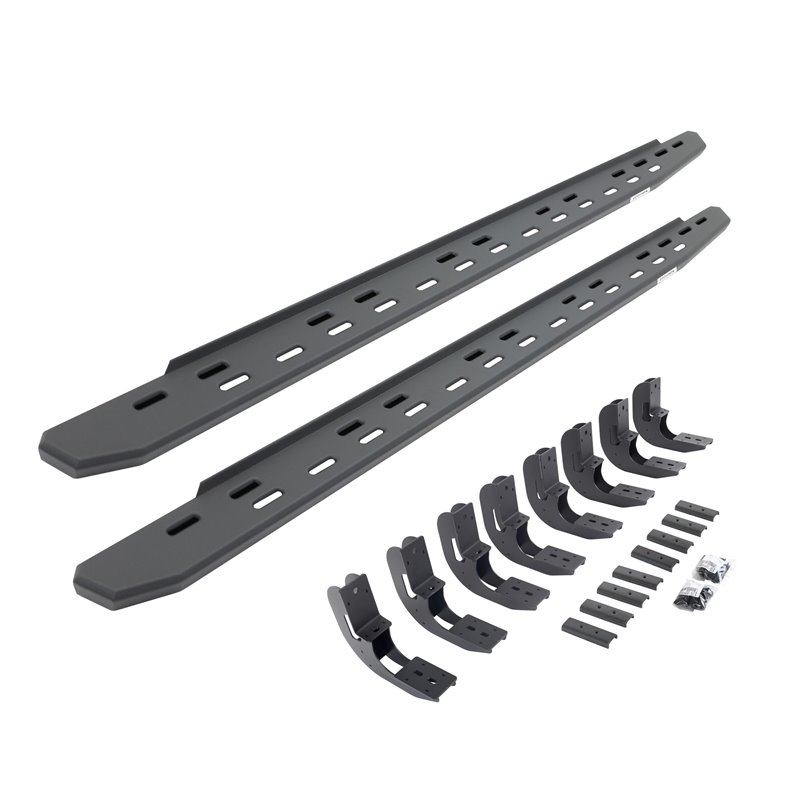 Go Rhino | 69604880SPC - RB30 Slim Line Running Boards with Mounting Bracket Kit - Textured Black - Chevrolet / GMC 2019-2022...
