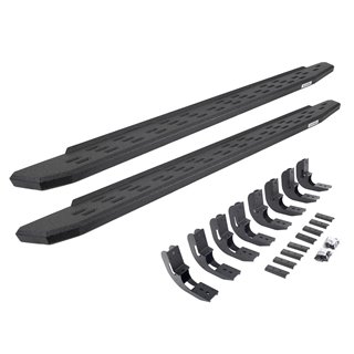Go Rhino | 69604880T - RB30 Running Boards with Mounting Bracket Kit - Protective Bedliner Coating - Chevrolet / GMC 2019-2022
