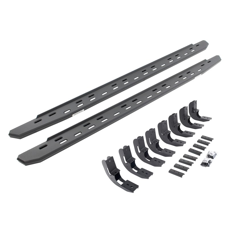 Go Rhino | 69604887SPC - RB30 Slim Line Running Boards with Mounting Bracket Kit - Textured Black - Chevrolet / GMC 2019-2022...
