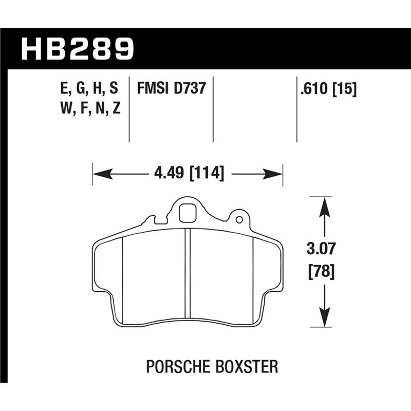 Hawk Performance | HP Plus Disc Brake Pad - Boxster / Cayman 1997-2008