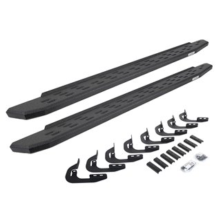 Go Rhino | 69605880T - RB30 Running Boards with Mounting Bracket Kit - Protective Bedliner Coating - Chevrolet / GMC 2014-2019