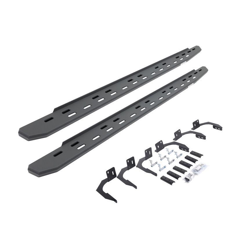 Go Rhino | 69609980SPC - RB30 Slim Line Running Boards with Mounting Bracket Kit - Textured Black - Ram 1500 3.7L / 4.7L / 5....
