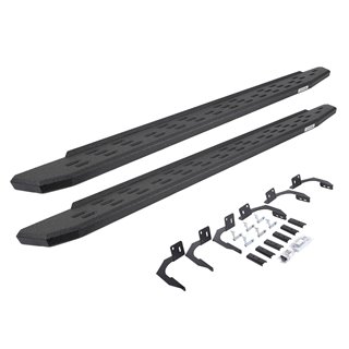 Go Rhino | 69609980T - RB30 Running Boards with Mounting Bracket Kit - Protective Bedliner Coating - Ram 1500 3.7L / 4.7L / 5.7L