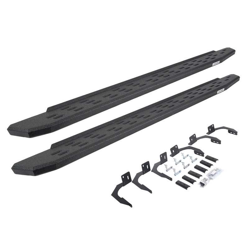 Go Rhino | 69609980T - RB30 Running Boards with Mounting Bracket Kit - Protective Bedliner Coating - Ram 1500 3.7L / 4.7L / 5.7L