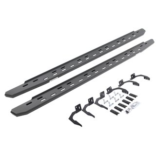 Go Rhino | 69610687SPC - RB30 Slim Line Running Boards with Mounting Bracket Kit - Textured Black - Ram 1500 / 2500 / 3500 20...