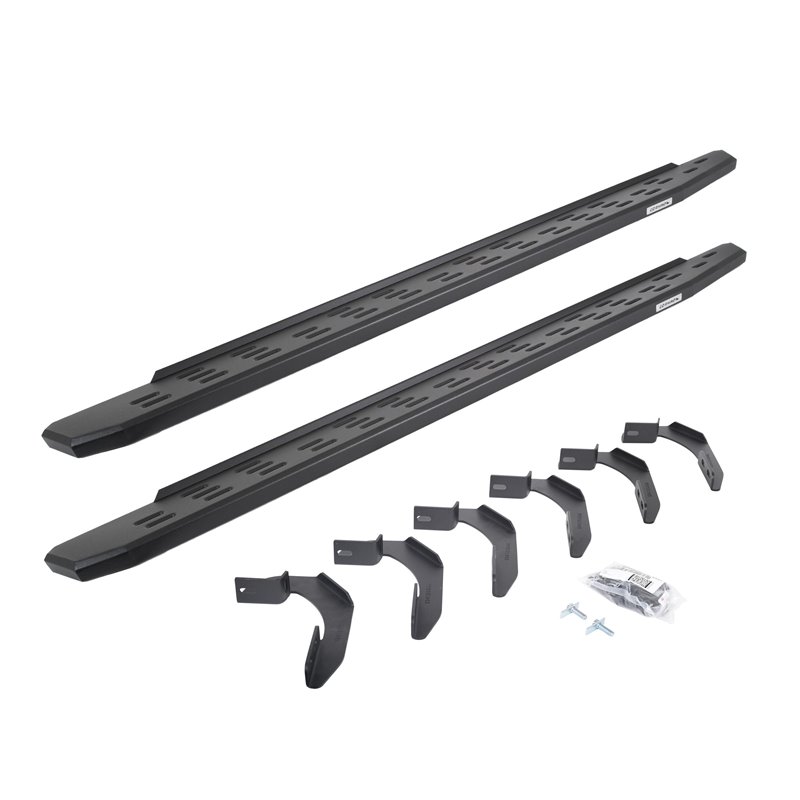 Go Rhino | 69612680PC - RB30 Running Boards with Mounting Bracket Kit - Textured Black - F-150 2004-2010 Go Rhino Step Bars