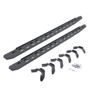 Go Rhino | 69612680ST - RB30 Slim Line Running Boards with Mounting Bracket Kit - Protective Bedliner Coating - F-150 2004-20...