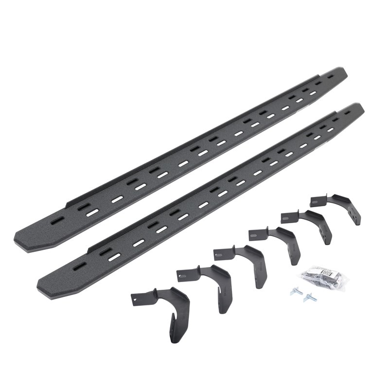 Go Rhino | 69612680ST - RB30 Slim Line Running Boards with Mounting Bracket Kit - Protective Bedliner Coating - F-150 2004-20...