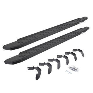 Go Rhino | 69612680T - RB30 Running Boards with Mounting Bracket Kit - Protective Bedliner Coating - F-150 2004-2010