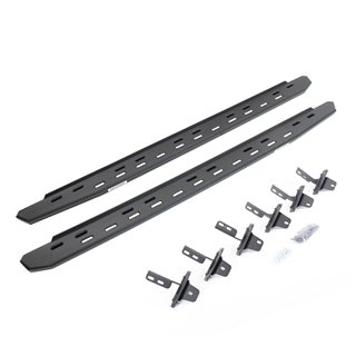 Go Rhino | 69612973SPC - RB30 Slim Line Running Boards with Mounting Bracket Kit - Textured Black - Bronco 2.3T / 2.7T 2021 G...