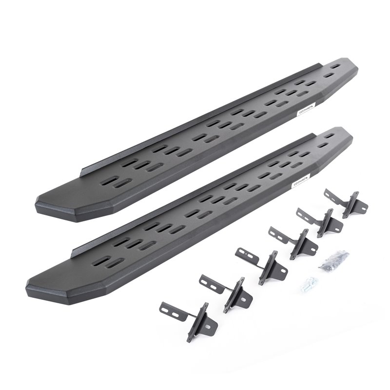 Go Rhino | 69613157PC - RB30 Running Boards with Mounting Bracket Kit - Textured Black - Bronco 2.3T / 2.7T 2021 Go Rhino Ste...