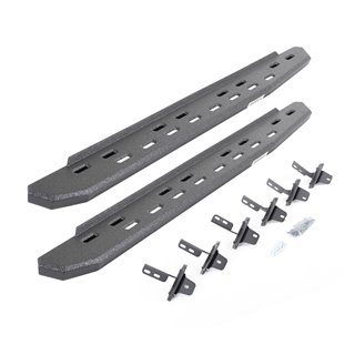 Go Rhino | 69613157SPC - RB30 Slim Line Running Boards with Mounting Bracket Kit - Textured Black - Bronco 2.3T / 2.7T 2021 G...