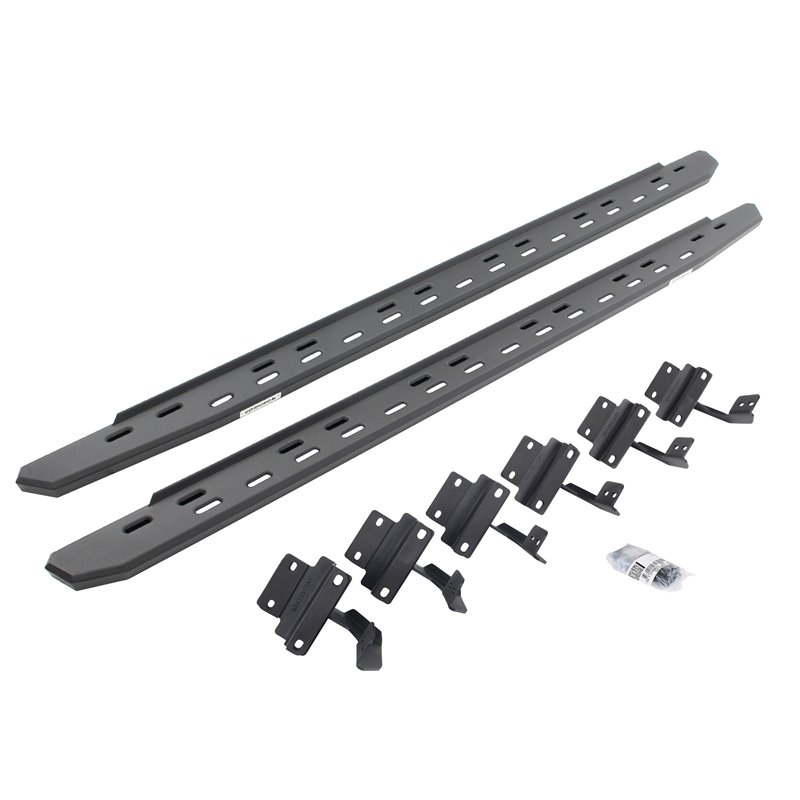 Go Rhino | 69615087SPC - RB30 Slim Line Running Boards with Mounting Bracket Kit - Textured Black - F-150 2004-2011 Go Rhino ...