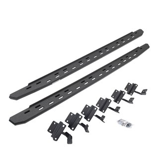 Go Rhino | 69615087ST - RB30 Slim Line Running Boards with Mounting Bracket Kit - Protective Bedliner Coating - F-150 2004-2011